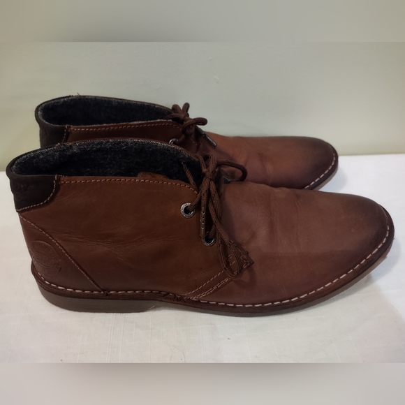 Superdry Winter Rallie Leather Desert Boots Men's Size 10, Dark Brown - Picture 2 of 11